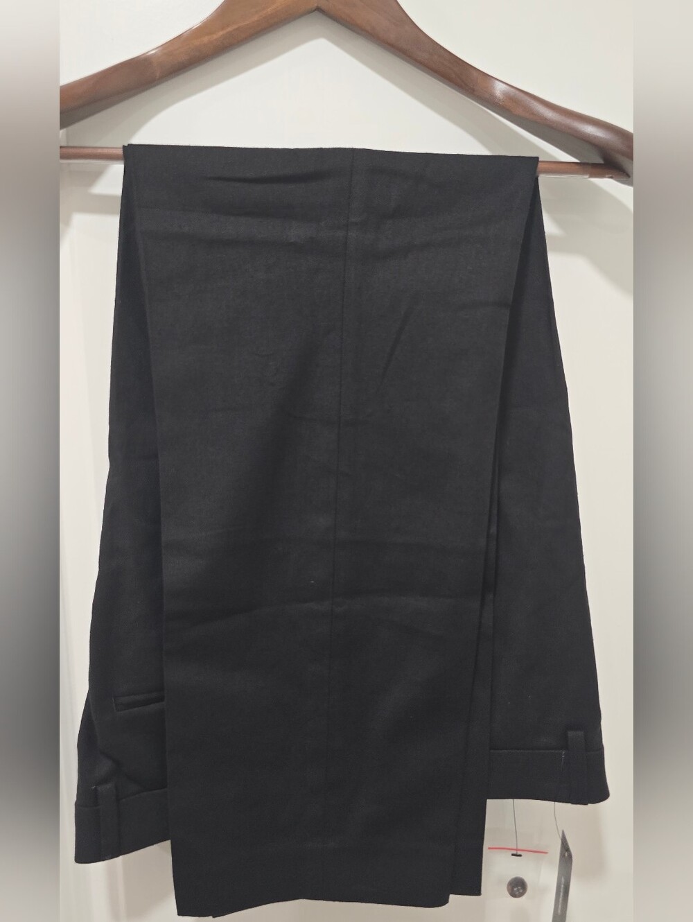 Express Black Linen-Blend Suit Pant - Slim Fit